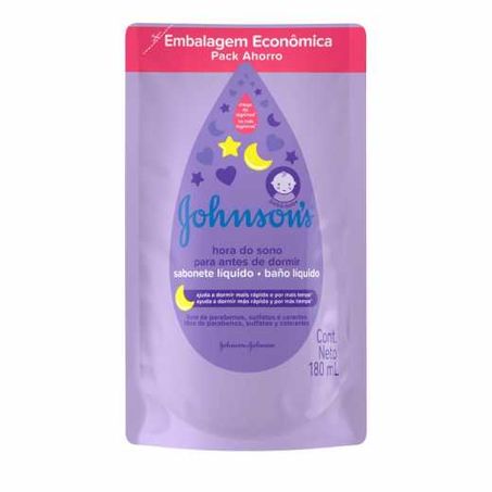 SABONETE LÍQUIDO JOHNSONS 180ML REFIL HORA DO SONO