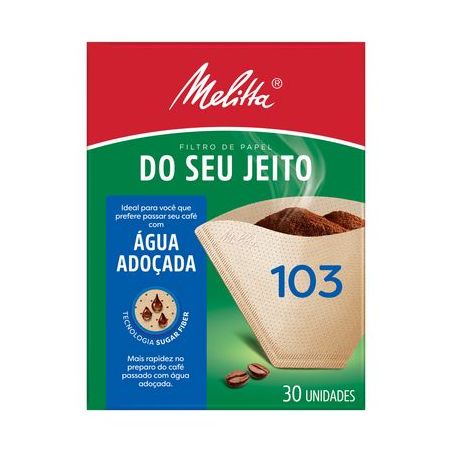 Filtro Melitta 103 30un Agua Adocada
