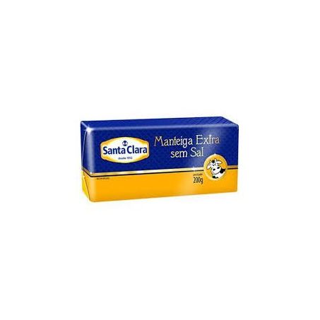 Manteiga santa clara sem sal 200g