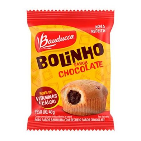 Bolinho chocolate recheado baunilha bauducco 40g