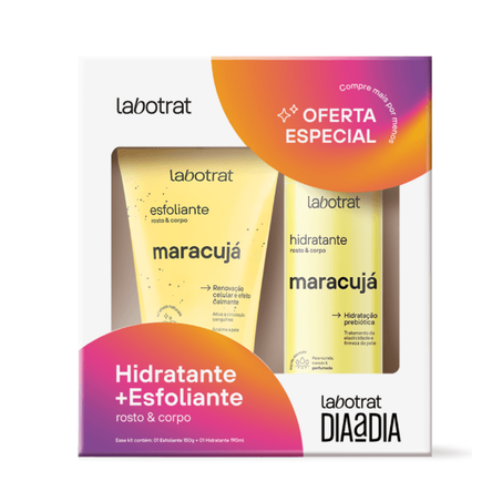 KIT ESFOLIANTE HIDRATANTE LABOTRAT MARACUJÁ DIA A DIA