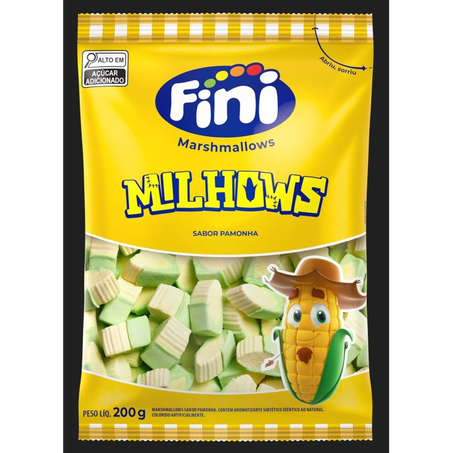 Marshmallows Milhows Sabor Pamonha Fini 200g