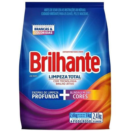 Sanitizante po limpeza total brilhante 2.4 kg