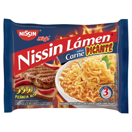 Macarrão Instantâneo Nissin Lámen Carne Picante 85g 
 