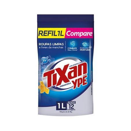 Lava Roupas Líquido Tixan Ypê Primavera 1LT