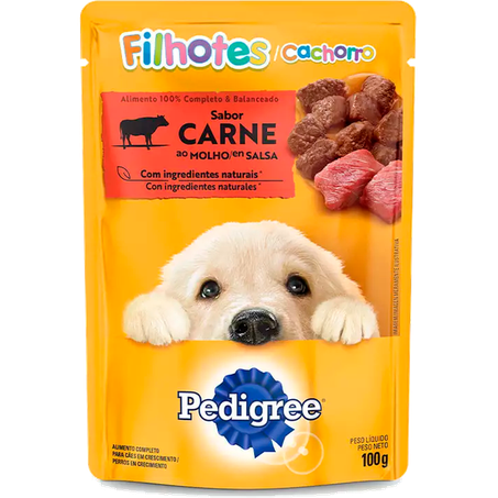 Alimento Umido Pedigree 100g Sache Carne Ao Molho Adulto 7anos