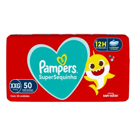 Fralda Desc Pampers 50un Supersequinha Xxg