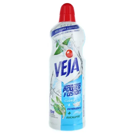 Desinfetante para Uso Geral Veja Limpeza Pesada Power Fusion Cloro + Detergente + Eucalipto Frasco 1lt