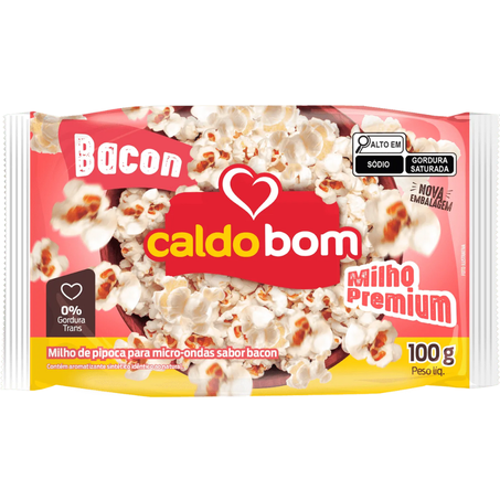Pipoca micro 100g caldo bom bacon