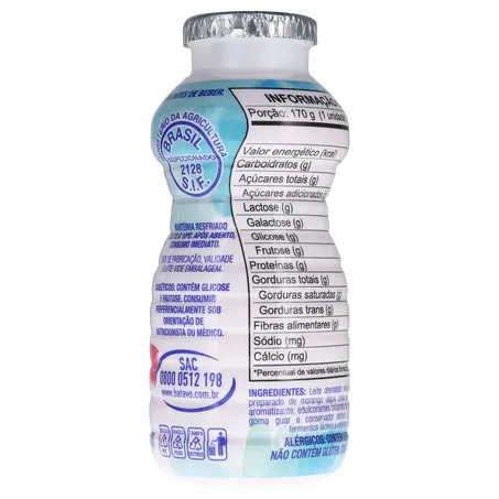 BEBIDA PENSE ZERO MORANGO BATAVO 170G 360-12