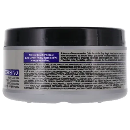 MÁSCARA CAPILAR SERGIO PARIS DESAMARELADOR PRO ACTIVE POTE 250G 360-11