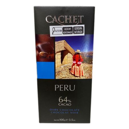 Chocolate belga 64% cacau peru 100g