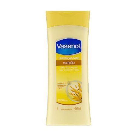 Loção Desodorante Vasenol Hidratação Total Nutrição Aveia Pura Frasco 400ml