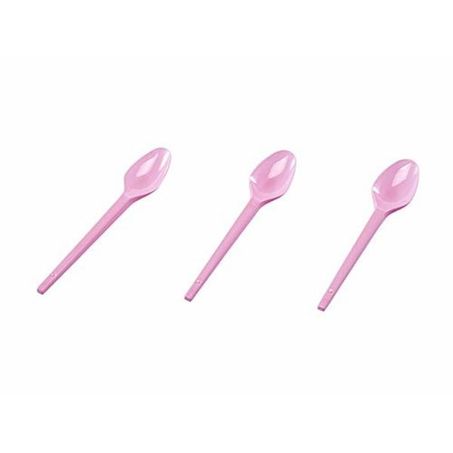 Colher plast reg c 25 rosa