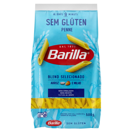 Massa Barilla 500g - Sem Glúten - Penne