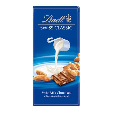 CHOCOLATE LINDT 100G MILK ALMONDS 