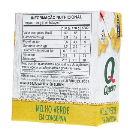 Milho Verde em Conserva Quero Caixa 280gr 360-21