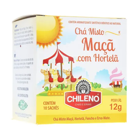 Chá Misto Chileno Maçã com Hortelã Sachê 1.2gr - Caixa com 10un - 12gr 360-34