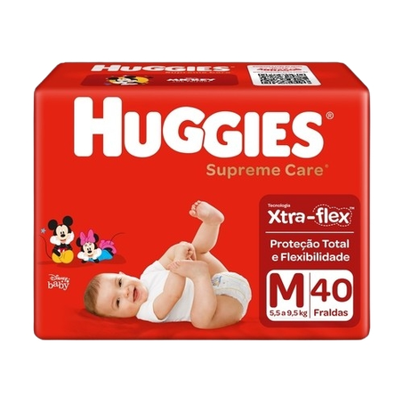 Fralda Huggies Supreme Care M 40 Unidades