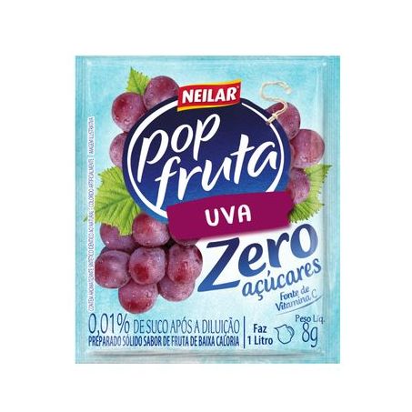 Refresco em po zero uva pop fruta neilar