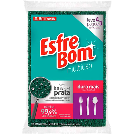 Esponja Multiuso Esfrebom Oferta 4UN