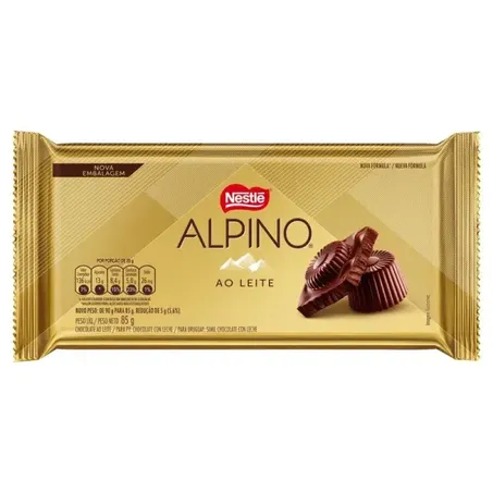 Chocolate Nestlé Alpino Ao Leite 85g