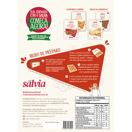PIZZA SÁLVIA CALABRESA 180G 360-1