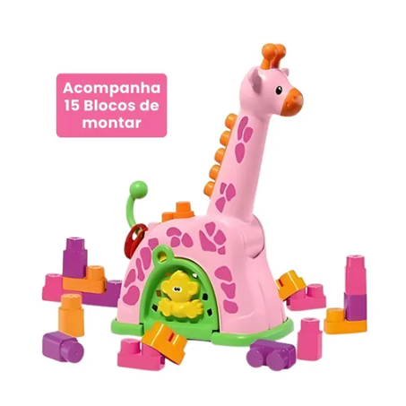 BRINQ.BABY LAND GIRAFA ROSA 15PCS