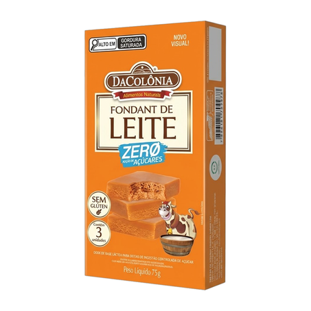 FONDANT DE LEITE ZERO AÇÚCARES 25G DACOLONIA