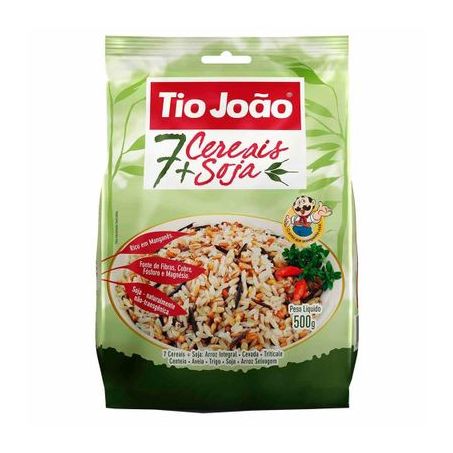 Arroz Parboilizado Tio João 7 Cerais + Soja Pacote 500gr