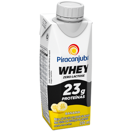 Bebida lactea whey 23g proteina pro force zero lactose 250ml banana