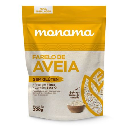 Farelo Aveia Monama Sem Glúten 200g
