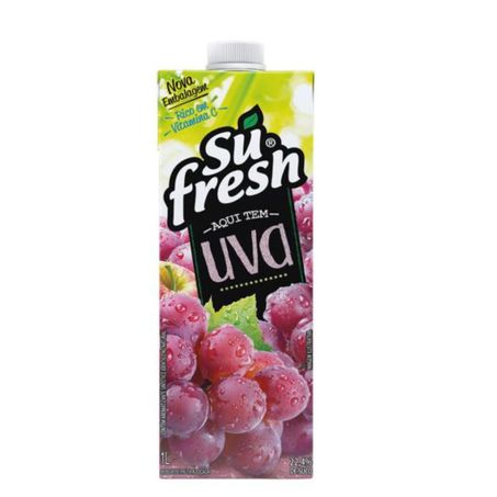 Bebida de Fruta Adoçada Su Fresh Uva Caixa com Tampa 1lt