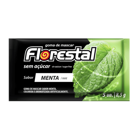CHICLE LAMINADO FLORESTAL 8,5G MENTA