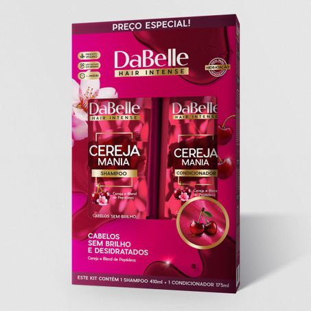 KIT SHAMPOO+CONDICIONADOR DABELLE 585ML CEREJA MANIA