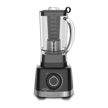LIQUIDIFICADOR BRITÂNIA TURBO PRETO 1200W 127V REF.BLQ1300P