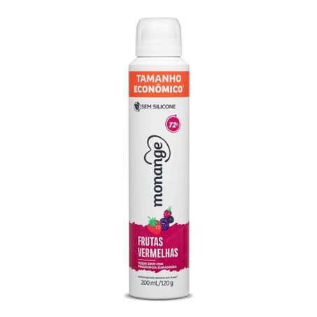 Antitrasnpirante Aerosol Monange Frutas Vermelhas Frasco Spray 200ml