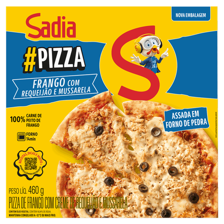 Pizza sadia frango com requeijão e mussarela 460g
