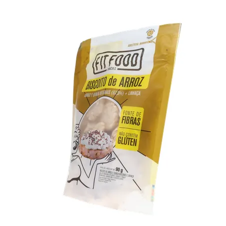 Biscoito de Arroz Fit Food Quinda Integrais e Linhaça Sachê 90gr 360-4
