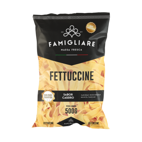 Massa fresca fettuccine famigliare pacote 500g
