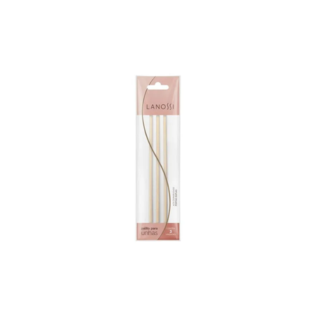 PALITO PARA UNHAS LANOSSI MADEIRA 3 PEÇAS 