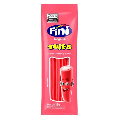 BALA FINI 15G TUBES MORANGO CX 12.0