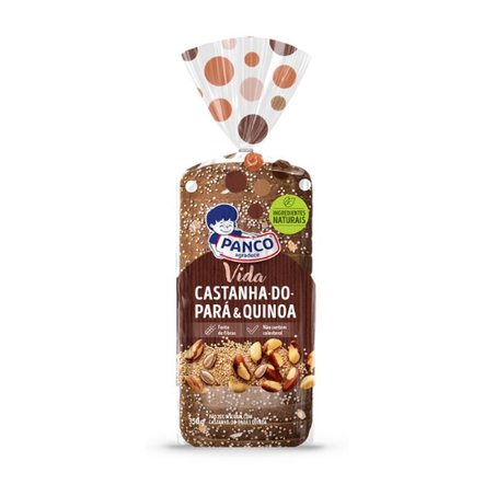 PAO VIDA PANCO 350G CASTANHA DO PARA & QUINOA