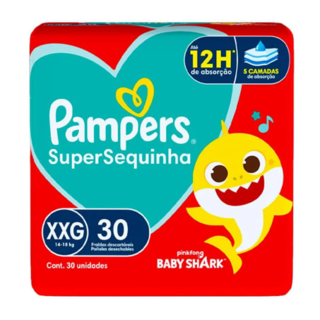 Fralda Pampers Supersequinha Mega Xxg C/30