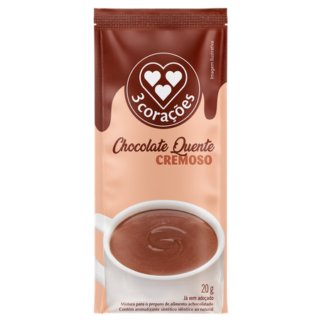 CHOC QUENTE 3 CORACOES CREMOSO EM PO  20G