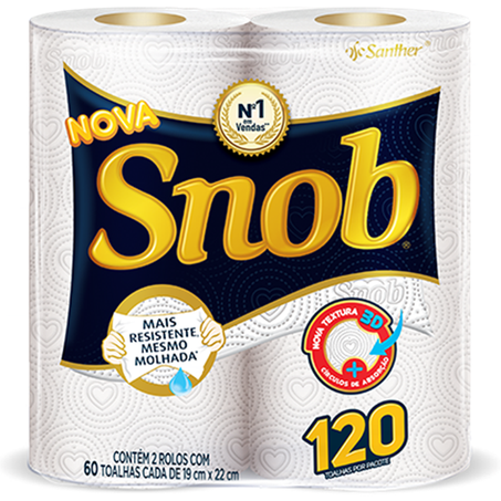 PAPEL TOALHA SNOB CLÁSSICA 2X60 FOLHAS