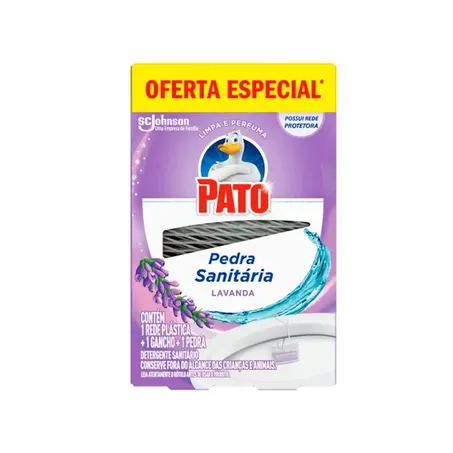 Kit Detergente Sanitário Pedra Perfumada Glade 1 Rede Plástica + 1 Gancho + 1 Pedra Lavanda Caixa 1un