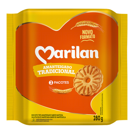 Biscoito amanteigado marilan tradicional 280g