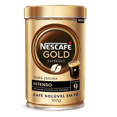 Café Solúvel em Pó Nescafé Gold Expresso Intenso Lata 100gr