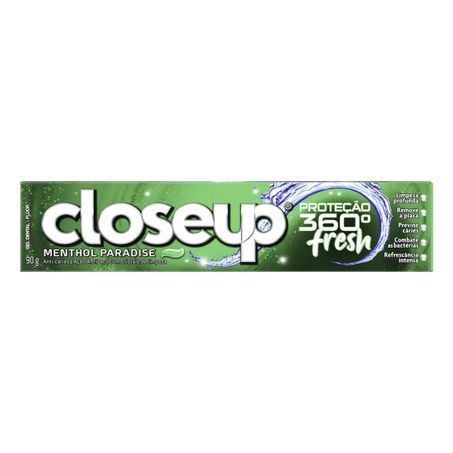 CREME DENTAL MENTHOL PARADISE CLOSEUP PROTEÇÃO 360° FRESH